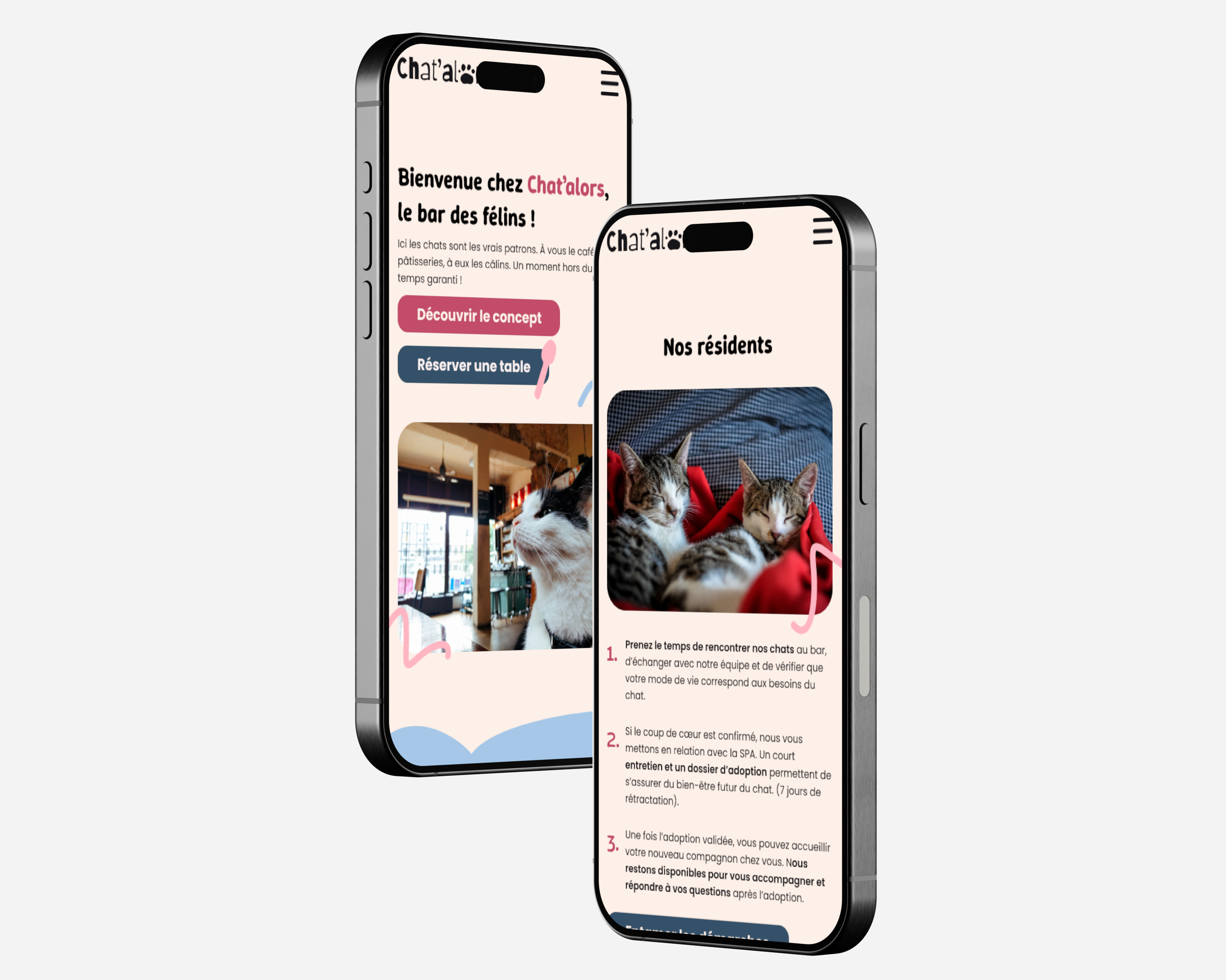 Mockup mobile chat'alors