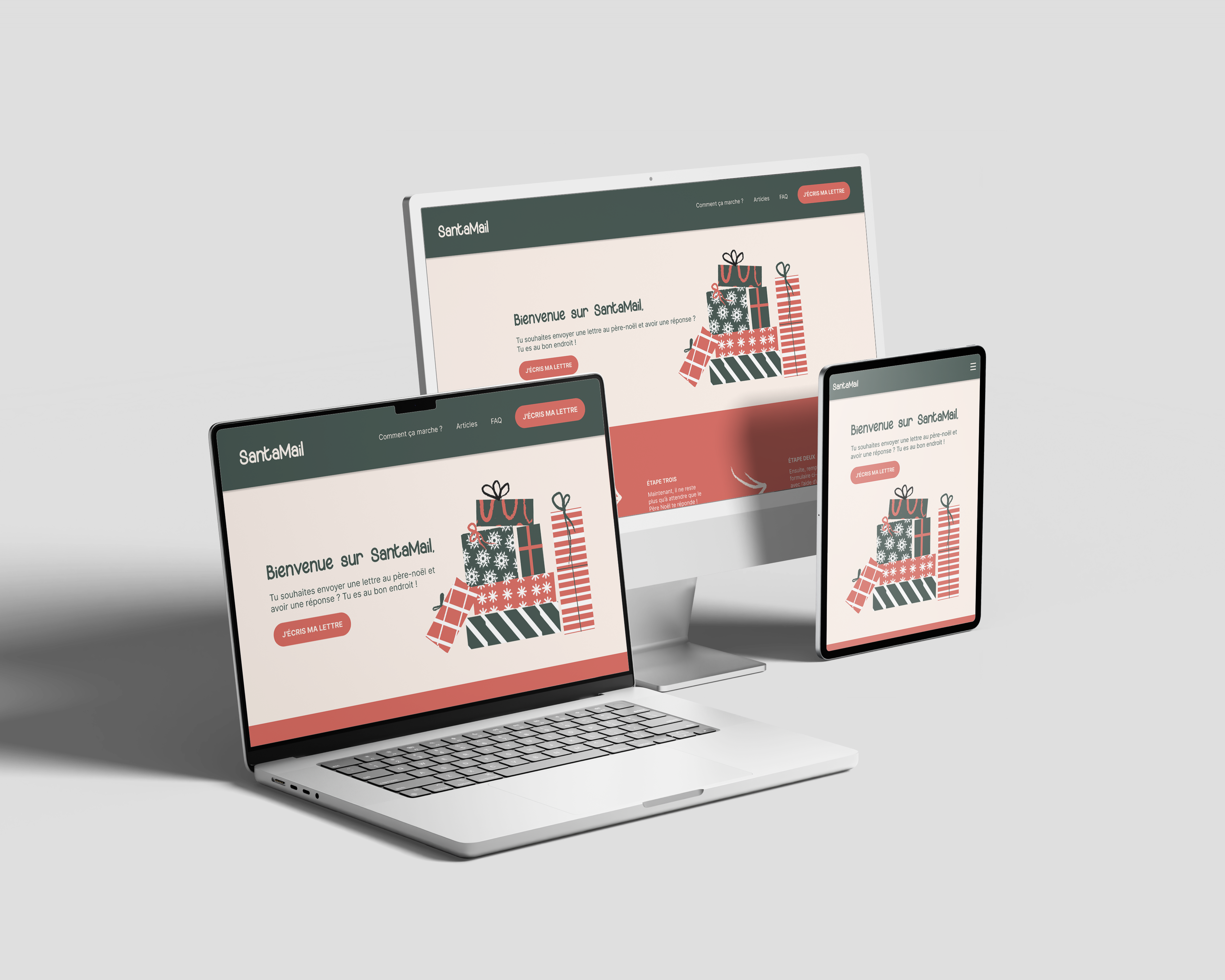 Mockup de la Landing-page responsive de noël